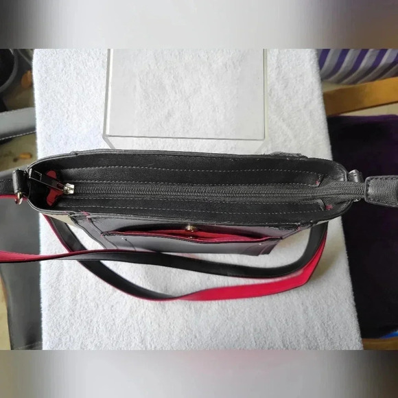 Mia & Luca Black,  pink, tan tri-colored purse shoulder bag - Picture 12 of 16